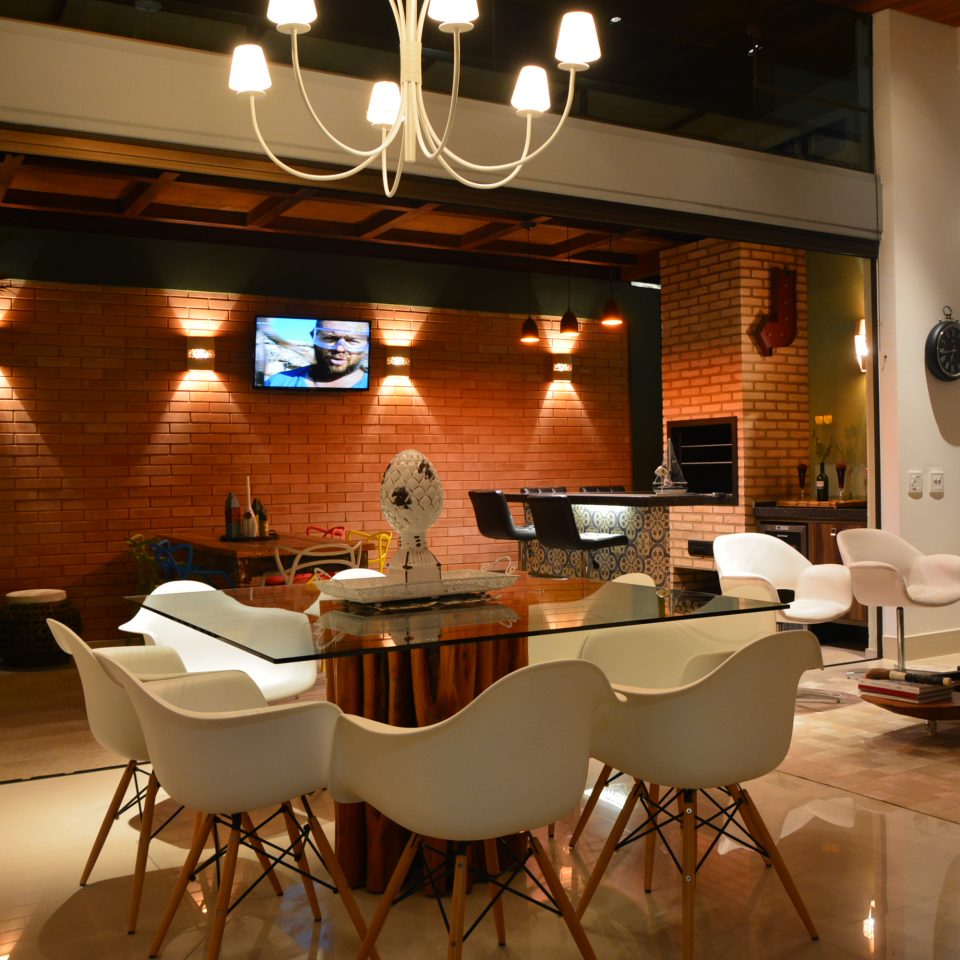 Projeto de Iluminação Residencial Sala Living Integrado com Lazer Arquiteto em Campinas